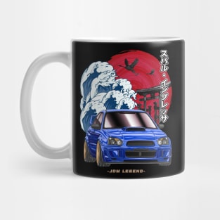 JDM Subie Impreza WRX Blobeye Back Print Mug